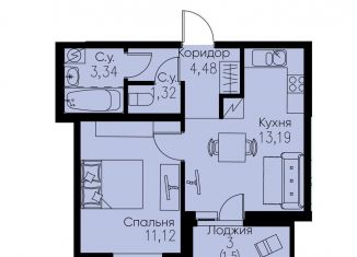 Продаю однокомнатную квартиру, 34.5 м2, Кудрово, проспект Строителей, 1к2