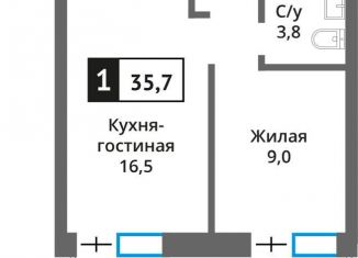 Продается однокомнатная квартира, 35.7 м2, Красногорск