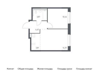 Продается однокомнатная квартира, 37.7 м2, поселение Филимонковское, жилой комплекс Квартал Марьино, к4