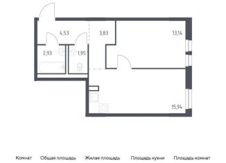 1-ком. квартира на продажу, 42.3 м2, Ленинградская область