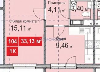 Продам однокомнатную квартиру, 32.4 м2, Нижний Новгород, ЖК Торпедо