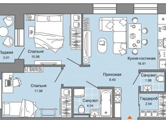 Трехкомнатная квартира на продажу, 57 м2, Кировская область