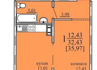 Продаю однокомнатную квартиру, 36 м2, Екатеринбург, Ракетная улица, 19