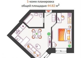 Продаю 1-комнатную квартиру, 44.8 м2, Тольятти, Итальянский бульвар