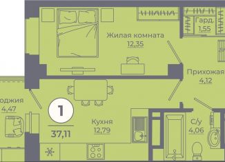 Продам 1-комнатную квартиру, 37 м2, Ростов-на-Дону, улица Ерёменко, 111, Советский район