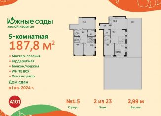 Продается 5-комнатная квартира, 187.8 м2, Москва, метро Бунинская аллея