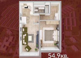 Продаю однокомнатную квартиру, 54.9 м2, Кемерово, Солнечный бульвар, 22, ЖК Солнечный Бульвар