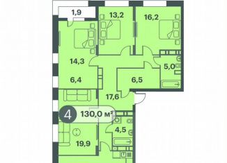 Продам четырехкомнатную квартиру, 130 м2, Красноярский край