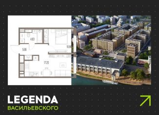 Продаю однокомнатную квартиру, 38.7 м2, Санкт-Петербург, Кожевенная линия, 39к5, метро Горный институт