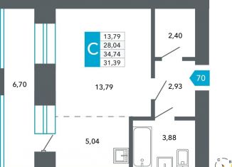 Продажа квартиры студии, 31.4 м2, Чита, Нерчинско-Заводская улица, 6/8