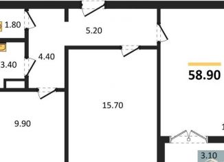 2-ком. квартира на продажу, 58.9 м2, Воронеж, улица Загоровского, 9/3