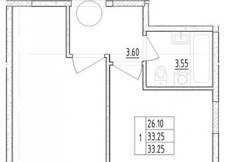 Продам 1-ком. квартиру, 33.3 м2, Санкт-Петербург, Школьная улица, 8, Приморский район
