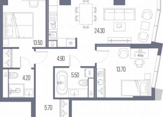Продажа 2-комнатной квартиры, 71.8 м2, Москва, САО