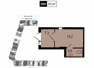 Продаю помещение свободного назначения, 26.4 м2, Санкт-Петербург, проспект Патриотов, 35, муниципальный округ Южно-Приморский