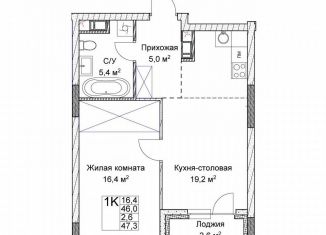 1-ком. квартира на продажу, 46 м2, Нижегородская область