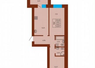 2-ком. квартира на продажу, 61.6 м2, Стерлитамак, микрорайон № 2 Западного жилого района, 4