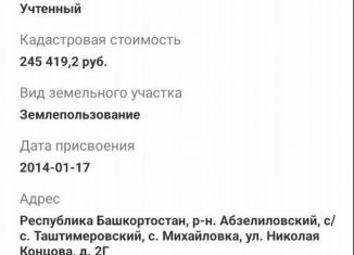 Продажа земельного участка, 25 сот., село Михайловка, улица Николая Концова