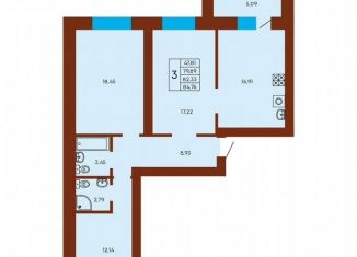 3-ком. квартира на продажу, 82.3 м2, Стерлитамак, микрорайон № 2 Западного жилого района, 4