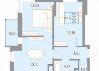Продаю 3-комнатную квартиру, 55 м2, Ростов-на-Дону, ЖК Новый Горизонт, Тибетская улица