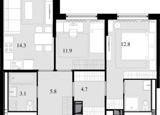 Продается 2-ком. квартира, 57.1 м2, Москва, Отрадная улица, 4А, метро Отрадное