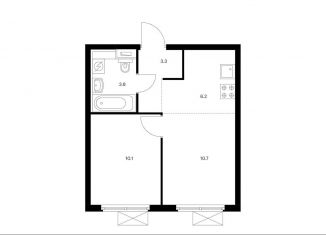 Продается 2-комнатная квартира, 34.1 м2, Котельники