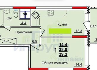 Продаю 1-комнатную квартиру, 40 м2, Тула, улица Академика Насоновой, 1Б, Центральный территориальный округ