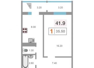 Продажа 1-комнатной квартиры, 35.5 м2, Тюмень, ЖК Тура-2, улица Алексея Леонова, 36