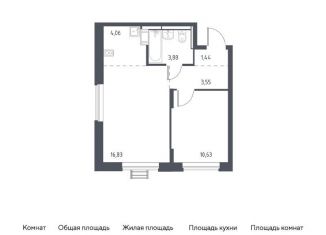 Продается двухкомнатная квартира, 40.4 м2, Московская область, жилой комплекс Прибрежный Парк, 9.1