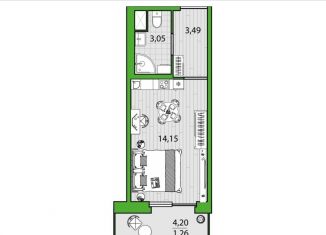 Квартира на продажу студия, 22 м2, Санкт-Петербург, Дворцовая площадь, метро Адмиралтейская