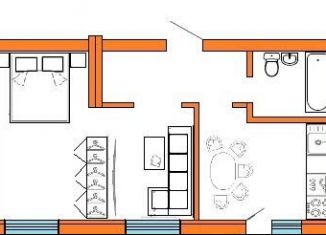 Продаю 1-комнатную квартиру, 37.9 м2, село Глинищево, улица Надежды, 6