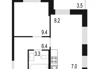 Продажа двухкомнатной квартиры, 37.8 м2, Одинцово, жилой комплекс Союзный, к2, ЖК Союзный