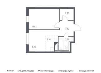 Продам 1-комнатную квартиру, 32.5 м2, Ленинградская область, жилой комплекс Квартал Лаголово, 2