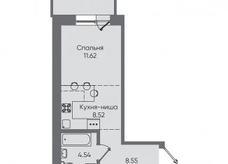 Продажа квартиры свободная планировка, 37.7 м2, Иркутск, ЖК Новые Горизонты