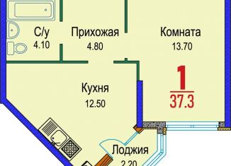 Продается 1-ком. квартира, 37.3 м2, Ставрополь, микрорайон № 14, Гражданская улица, 1/4