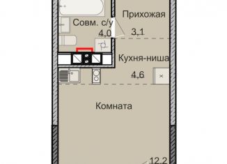 Продажа квартиры студии, 23.9 м2, Ижевск