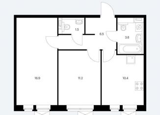 Сдается 2-комнатная квартира, 51 м2, Котельники, ЖК Белая Дача Парк, микрорайон Парковый, 1к7