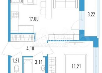 Продаю 1-комнатную квартиру, 39 м2, Санкт-Петербург, бульвар Головнина, 3к1, ЖК Колумб