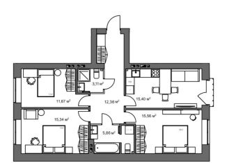 Продается трехкомнатная квартира, 79.3 м2, село Ленино, Рудничная улица