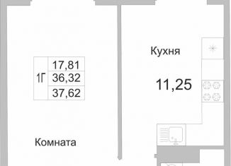 Продается 1-ком. квартира, 37.6 м2, деревня Борисовичи, улица Героя России Досягаева, 1