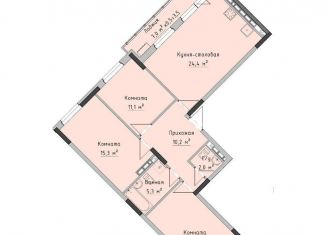Продам 3-комнатную квартиру, 83.8 м2, Ижевск, ЖК Холмогоровский