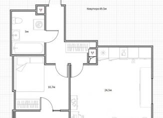 Продажа 1-комнатной квартиры, 47 м2, Екатеринбург, Хрустальногорская улица, 88, ЖК Рио