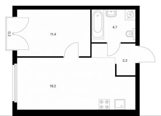 Продам однокомнатную квартиру, 38.7 м2, Москва, ЖК Барклая 6