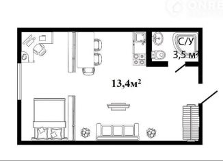 Квартира на продажу студия, 13.4 м2, Москва, Лодочная улица, 31с5, район Южное Тушино