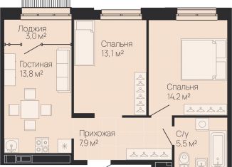 Продажа 2-комнатной квартиры, 55.9 м2, Нижний Новгород