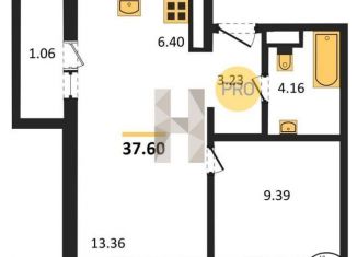 Продаю 1-комнатную квартиру, 37 м2, Казань, улица Рауиса Гареева, 107, ЖК Сказочный Лес