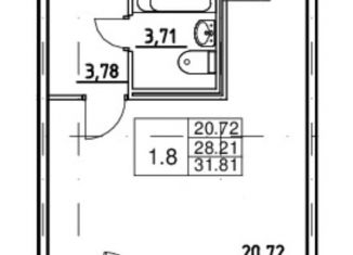 Продается квартира студия, 30 м2, Мурино, ЖК Северный, улица Шоссе в Лаврики, 64к1
