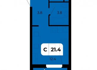 Продается квартира студия, 21.4 м2, поселок Верхнетемерницкий, улица Венеры, 19/2