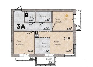 Продам 3-комнатную квартиру, 54.4 м2, Тольятти, ЖК Гринвуд