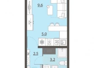 Продаю квартиру студию, 20.3 м2, Екатеринбург, ЖК Хрустальные Ключи, жилой комплекс Хрустальные Ключи, 5к4