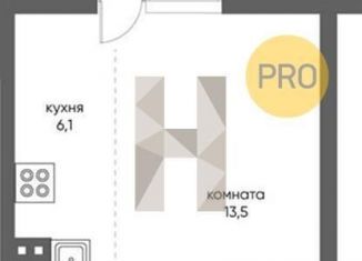 Квартира на продажу студия, 30 м2, Новосибирск, Дзержинский район, улица Коминтерна, 1с